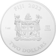 2 Dollars 2022 Fiji Gingerbread House, Fiji, 2022 reverse image