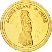 5 Dollars - Elizabeth II Easter Island, Fiji, 2006 reverse image