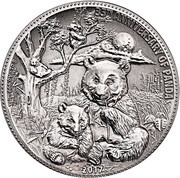 5 Dollar 35th Anniversary of Panda, Fiji, 2017 reverse image