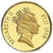 10 Dollars - Elizabeth II Discovery of Gold in Fiji - 1932 obverse image