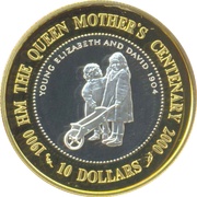 10 Dollars - Elizabeth II Queen Mother, Fiji, 2000 reverse image