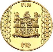 10 Dollars - Elizabeth II, Fiji, 2002 reverse image