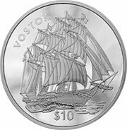 10 Dollars - Elizabeth II Vostok, Fiji, 2002 reverse image