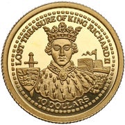 10 Dollars - Elizabeth II King Richard II, Fiji, 2003 reverse image