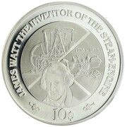 10 Dollars - Elizabeth II Scottish inventor James Watt, Fiji, 2008 reverse image