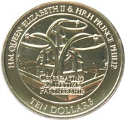 10 Dollars - Elizabeth II Celebrating A Lifetime Partnership reverse image