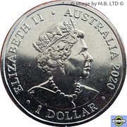 1 Dollar - Elizabeth II 6th Portrait - QANTAS 05 - Indian Ocean Epic - Catalina Flying boat obverse image