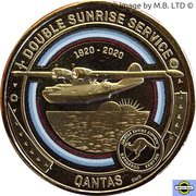 1 Dollar - Elizabeth II 6th Portrait - QANTAS 05 - Indian Ocean Epic - Catalina Flying boat, Australia, 2020 reverse image
