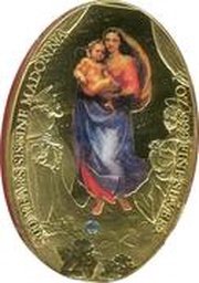 10 Dollars - Elizabeth II 500th Anniversary of the "Sistine Madonna", Fiji, 2012 reverse image