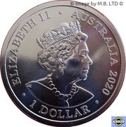1 Dollar - Elizabeth II 6th Portrait - QANTAS 01 - The Flying Kangaroo obverse image