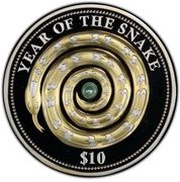 10 Dollars Year of the Snake, Fiji, 2013 reverse image