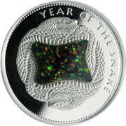 10 Dollars Year of the Snake, Fiji, 2013 reverse image