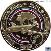 1 Dollar - Elizabeth II 6th Portrait - QANTAS 06 - Global Airline - Super Constellation, Australia, 2020 reverse image