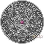 10 Dollars - Elizabeth II Mandala Art III (Chinese), Fiji, 2017 reverse image