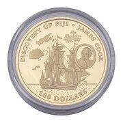 100 Dollars - Elizabeth II Discovery Of Fiji, Fiji, 1993 reverse image