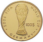 100 Dollars - Elizabeth II 2006 World Cup, Fiji, 2003 reverse image