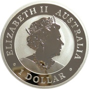 1 Dollar - Elizabeth II 6th Portrait - Australia Gilded Kangaroo obverse image