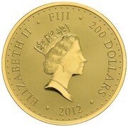 200 Dollars - Elizabeth II Pacific Sovereign; Colourized obverse image