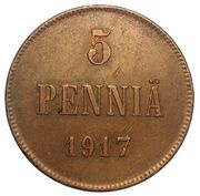 5 Pennia Civil War Coinage reverse image