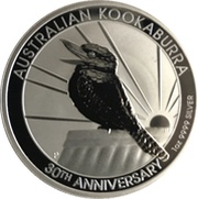 1 Dollar - Elizabeth II 6th Portrait - Kookaburra - 30th Anniversary, Australia, 2020 reverse image