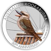 1 Dollar - Elizabeth II 6th Portrait - Kookaburra 30th Anniversary - Coloured, Australia, 2020 reverse image