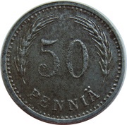 50 Pennia, Finland, 1943-1948 reverse image
