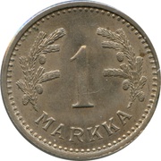 1 Markka reverse image