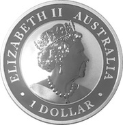 1 Dollar - Elizabeth II 6th Portrait - Hand of Faith - Silver Bullion Coin obverse image