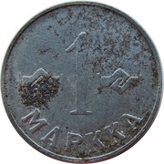 1 Markka, Finland, 1952-1953 reverse image