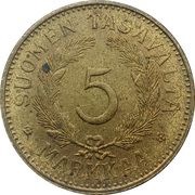 5 Markkaa, Finland, 1946-1952 reverse image