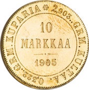 10 Markkaa reverse image