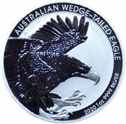1 Dollar - Elizabeth II 6th Portrait - Australian Wedge-Tailed Eagle - Silver Bullion, Australia, 2020 reverse image
