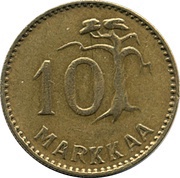 10 Markkaa reverse image