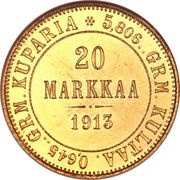 20 Markkaa reverse image