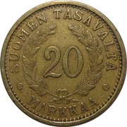 20 Markkaa, Finland, 1931-1939 reverse image