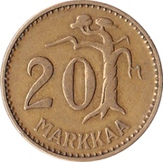 20 Markkaa reverse image