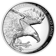 1 Dollar - Elizabeth II 6th Portrait - Australian Wedge-Tailed Eagle - Silver Proof - High Relief, Australia, 2020 reverse image