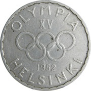 500 Markkaa Olympic Games, Finland, 1951-1952 reverse image