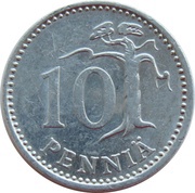 10 Pennia reverse image