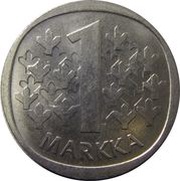 1 Markka reverse image