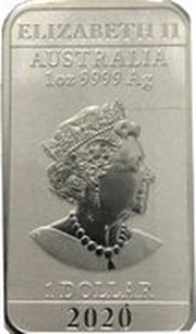 1 Dollar - Elizabeth II 6th Portrait - Chinese Dragon Bullion Bar obverse image