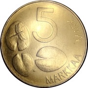 5 Markkaa reverse image