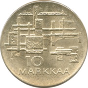 10 Markkaa Independence, Finland, 1967 reverse image