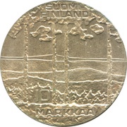 10 Markkaa President Kekkonen reverse image