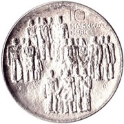 10 Markkaa Independence, Finland, 1977 reverse image