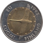 10 Markkaa Finland's European Union membership obverse image