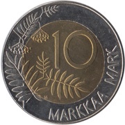 10 Markkaa Finland's European Union membership, Finland, 1995 reverse image