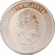 1 Dollar - Elizabeth II 6th Portrait - Double Pixiu - Silver Bullion Coin obverse image