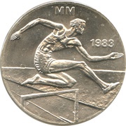 50 Markkaa World Athletics Championships, Finland, 1983 reverse image