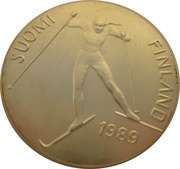 100 Markkaa Nordic World Ski Championships obverse image